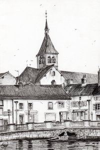 Laignes Frankrig, 2007, (blæk på papir) af Vincent Alexander Booth